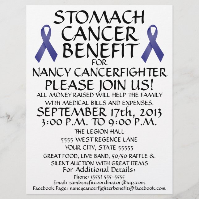 Anpassningsbar Stomach Cancer Benefit Flyer (Framsidan)