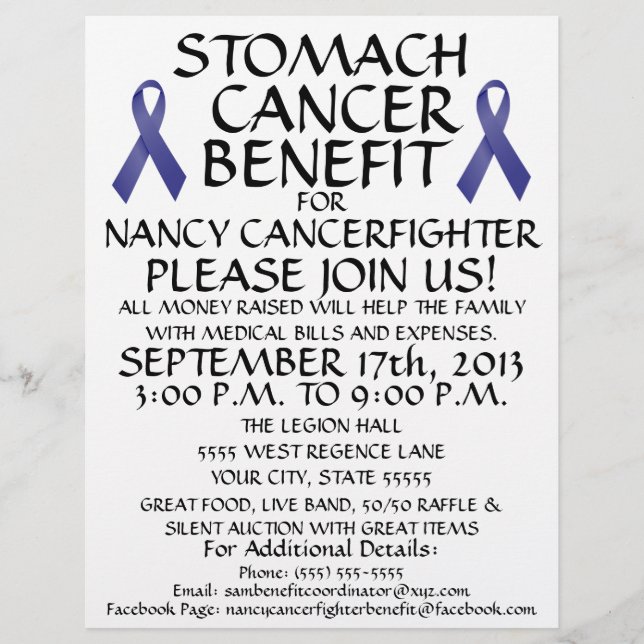 Anpassningsbar Stomach Cancer Benefit Flyer (Framsidan)