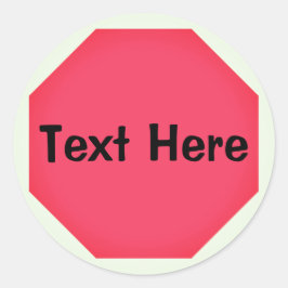 Anpassningsbar Stop Sign Emoji Runt Klistermärke