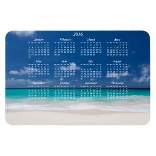 Anpassningsbar Stor fack 2016 Magnetisk kalender 4 Magnet
