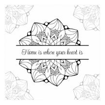 Anpassningsbar Stor Mandala Vuxen Coloring Poster