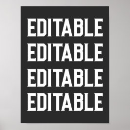 Anpassningsbar Stor stor teckensnittstext Anpassa Poster
