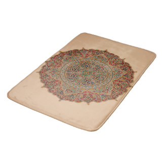 Anpassningsbar Stor Vintage Mosaic Bath Mat Badrumsmatta