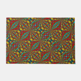 Anpassningsbar Storlek Red Teal & Gult Tribal Hund