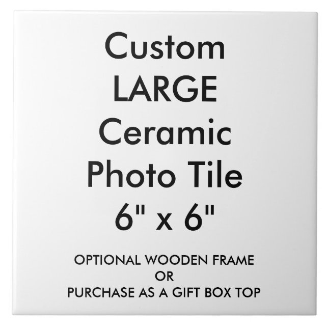 Anpassningsbar - stort keramiskt foto, 6 tum x 6 t kakelplatta (Framsidan)