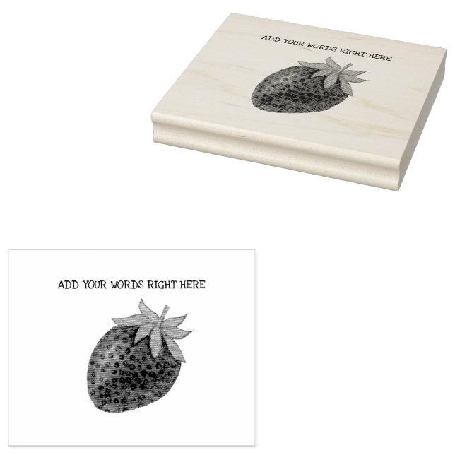 Anpassningsbar Strawberry Frimärke Stämpel (Stämplad)