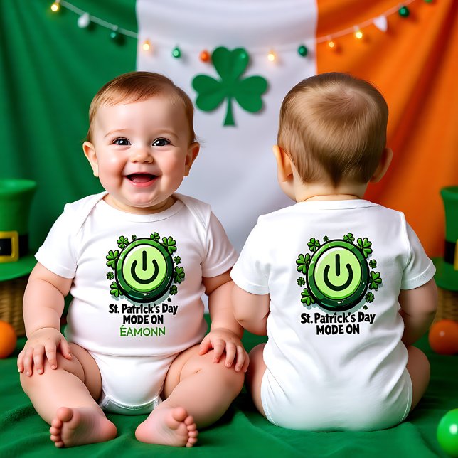 Anpassningsbar ström på, Paddy! T Shirt (Customizable Power On, Paddy! Baby Bodysuit)