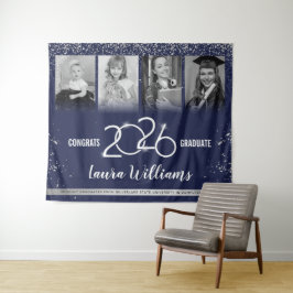 Anpassningsbar Studenten Banner Photo Collage Blue