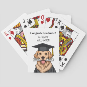 Anpassningsbar Studenten Cute Golden Retriever Hun Casinokort