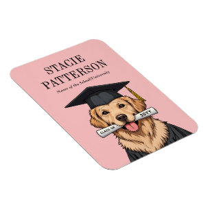 Anpassningsbar Studenten Cute Golden Retriever Hun Magnet