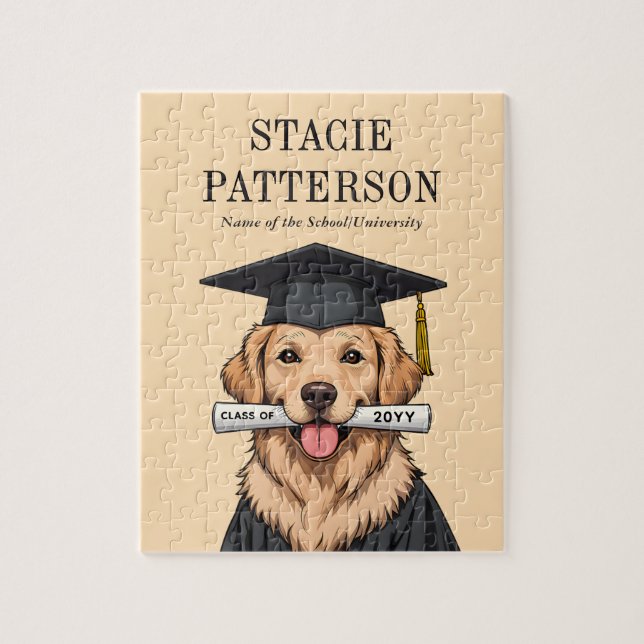 Anpassningsbar Studenten Cute Golden Retriever Hun Pussel (Vertikal)