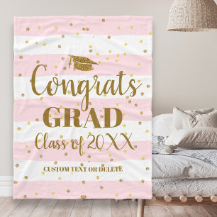 Anpassningsbar Studenten Gratulerar Grad-klass på Fleecefilt