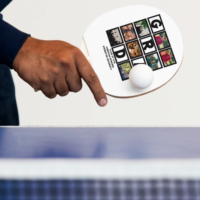Anpassningsbar Studenten klass 8 fotokollage år 8 Pingisracket (Insitu)