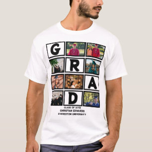 Anpassningsbar Studenten klass 8 fotokollage år 8 T Shirt