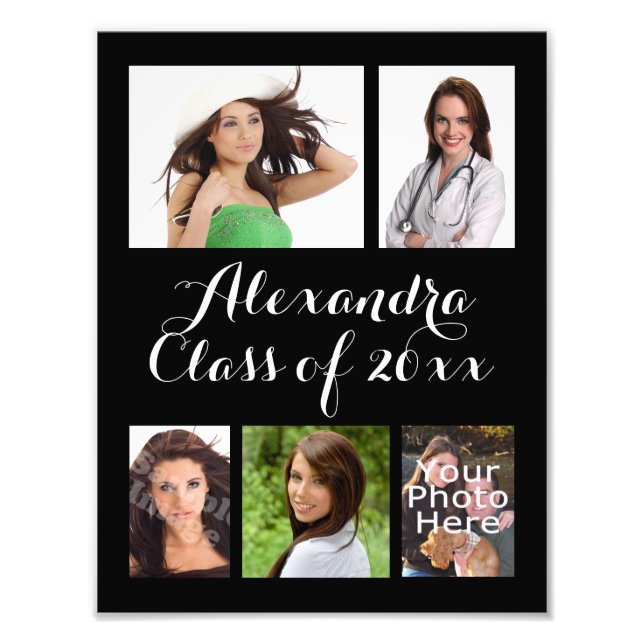 Anpassningsbar Studenten Photo Collage Fototryck (Framsidan)