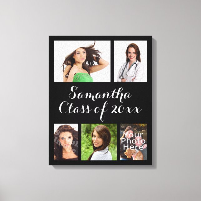 Anpassningsbar Studenten Photo Collage Wrapped Can Canvastryck (Framsida)