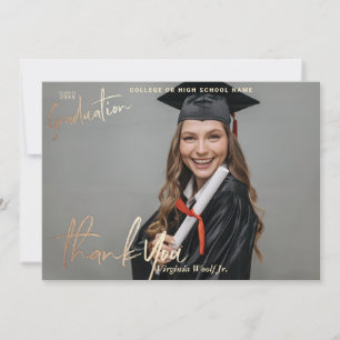 Anpassningsbar Studenten Tack fotokort Kort