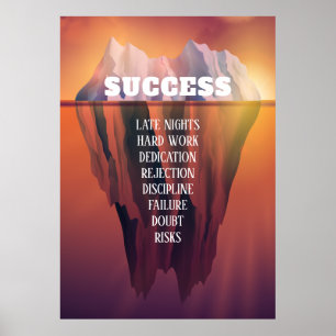 Anpassningsbar Success Iceberg Motivational Poster