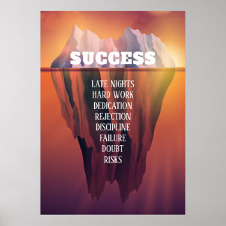 Anpassningsbar Success Iceberg Motivational Poster