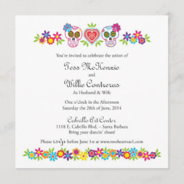 Anpassningsbar Sugar Döskallars and Flowers - Lila