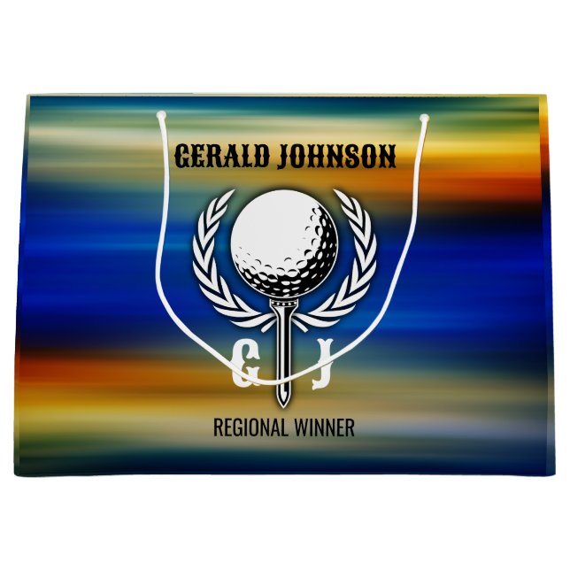 Anpassningsbar Sunset Golf Monogram Design (Framsidan)