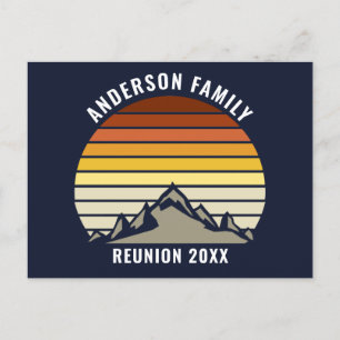 Anpassningsbar Sunset Mountain Family Reunion Part Vykort