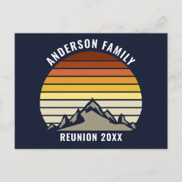 Anpassningsbar Sunset Mountain Family Reunion Part Vykort