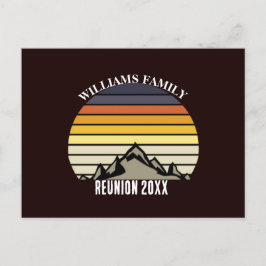 Anpassningsbar Sunset Mountain Family Reunion Part Vykort