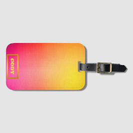 Anpassningsbar Sunset Ombre Rosa and Gult Travel Bagagebricka