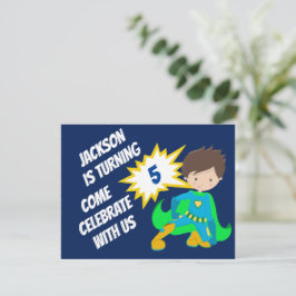 Anpassningsbar Superhjälte Action Hero Barns födel Inbjudningar
