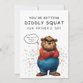 anpassningsbar Superskoj Grumpy Bear Fars dag Card Inbjudningar