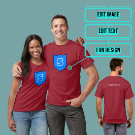 Anpassningsbar Superthea Blue Shield Geek Tee