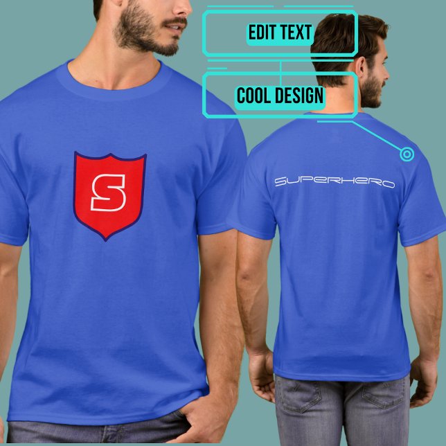 Anpassningsbar Superthea Changeable Shield Geek Te T-shirt (Please enjoy our design and see the others in the collection.)