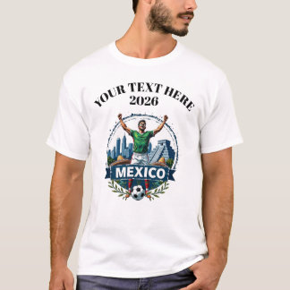 Anpassningsbar supporter för Mexikos fotbollslag T Shirt