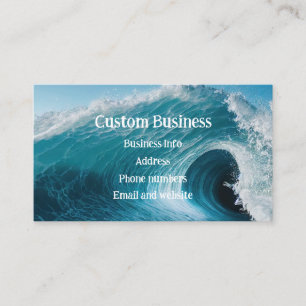 Anpassningsbar Surfande Surfa Tropical Beach Curl Visitkort