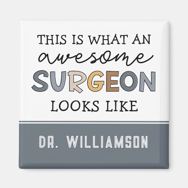 Anpassningsbar Surgeon Funny Fantastisk Surgeon Gi Magnet (Framsidan)