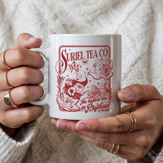 Anpassningsbar Suriel Tea Co Quote Bookish Acotar  Kaffemugg (Skapare uppladdad)