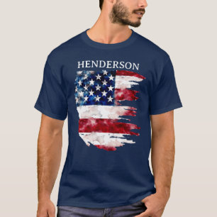 Anpassningsbar Surname American Flagga T Shirt