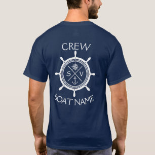 Anpassningsbar SV-segelfartygets Logotyp "Ditt nam T Shirt