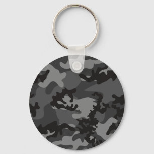 Anpassningsbar svart Camo Keychain Nyckelring