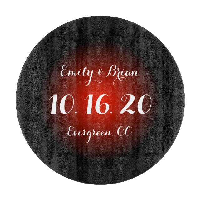 Anpassningsbar, svart glas, bröllop (Framsidan)