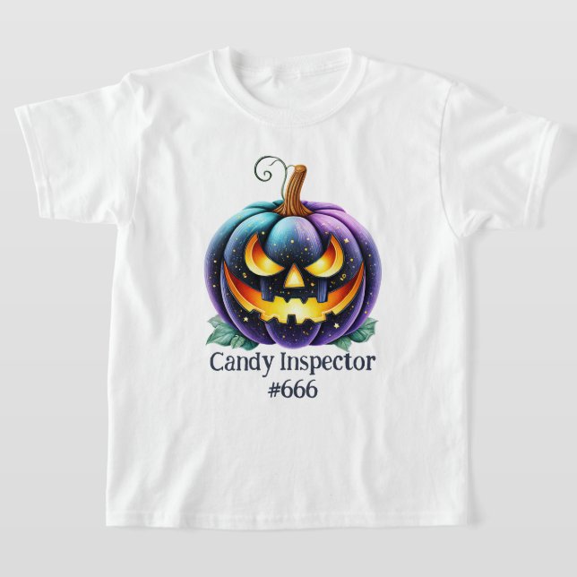 Anpassningsbar svart Jack o'Lantern  T Shirt (Laydown)