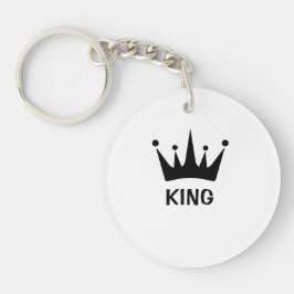 Anpassningsbar Svart Krona Kung-textcirkel, akryl