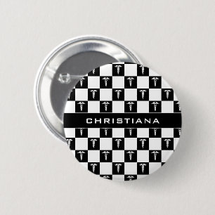 Anpassningsbar Svart och vitt medicinskt tecken Ca Knapp