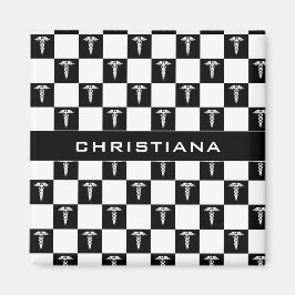 Anpassningsbar Svart och vitt medicinskt tecken Ca Magnet