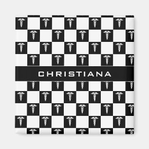 Anpassningsbar Svart och vitt medicinskt tecken Ca Magnet