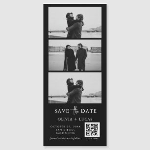 Anpassningsbar Svart QR-kod - fotostrippa Magnetic