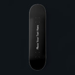 Anpassningsbar svart skateboard bräda 19,5 cm<br><div class="desc">Svart anpassningsbar Skateboard.Anpassa och anpassa genom att lägga till egen text i vitt på en svart bakgrund med solid elegant.</div>