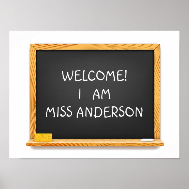 Anpassningsbar svart tavla handledare lektion poster (Framsidan)