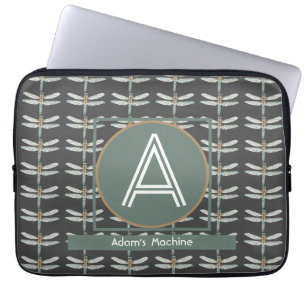 ANPASSNINGSBAR SVART TRENDIG DRAGONFLY LAPTOP FODRAL